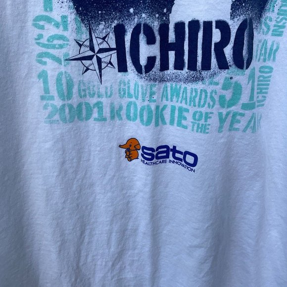 Seattle Mariners Ichiro Suzuki Hall Of Fame XL Heavy Weight Cotton Tee Shirt - Picture 5 of 9